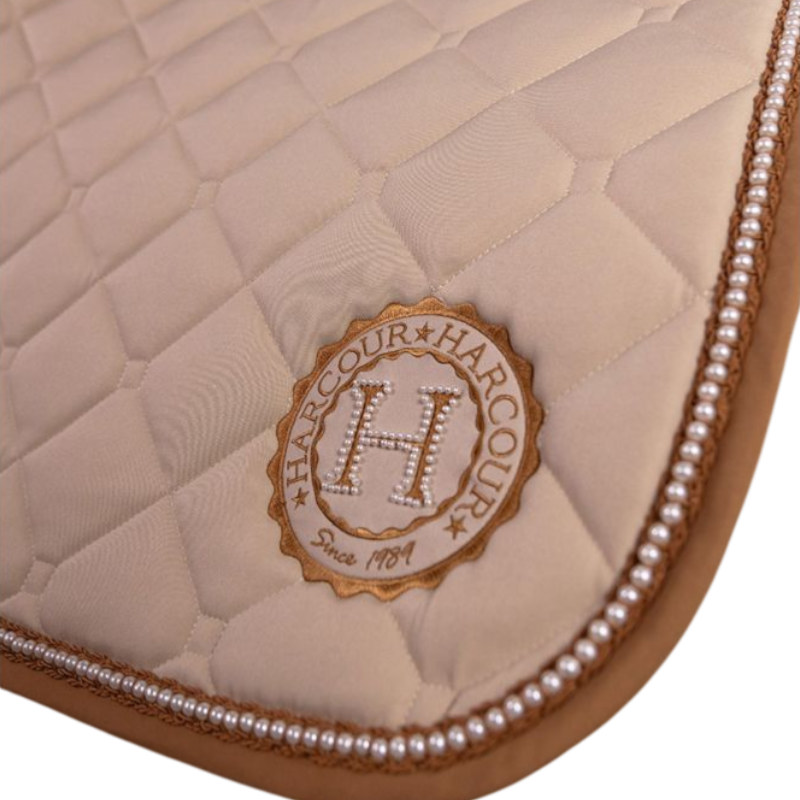 Harcour - Tapis de selle Etoile Perlée champagne | - Ohlala