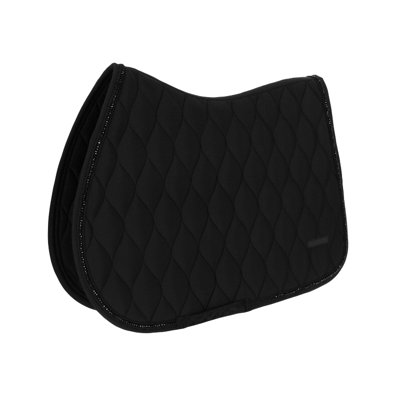 Equithème - Tapis de selle Pearl noir | - Ohlala