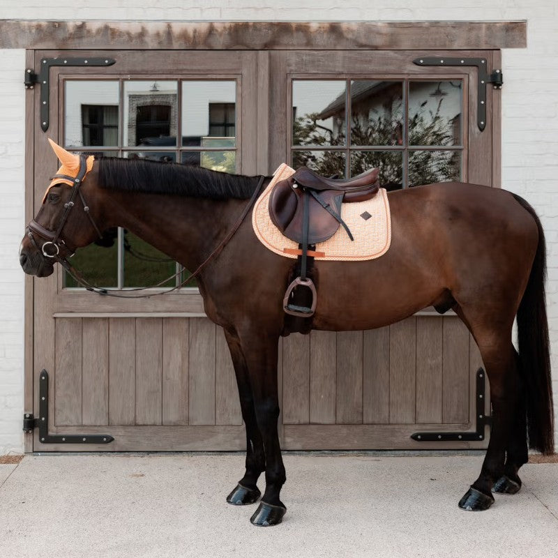 Kentucky Horsewear - Tapis de selle Velvet Printing flags orange | - Ohlala