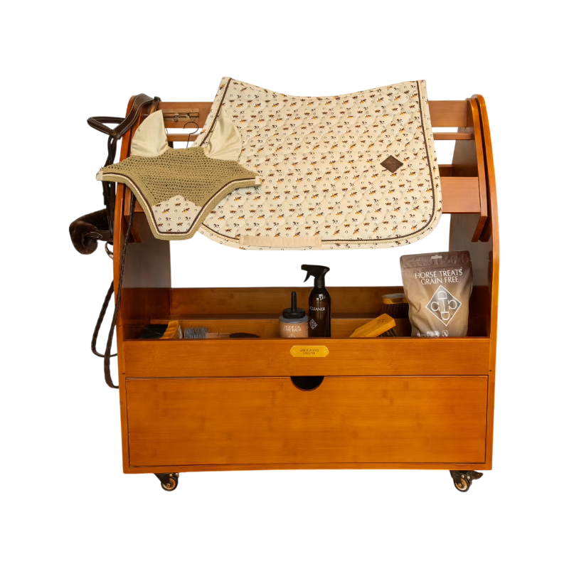 Kentucky Horsewear - Tapis de selle Velvet imprimé cheval beige