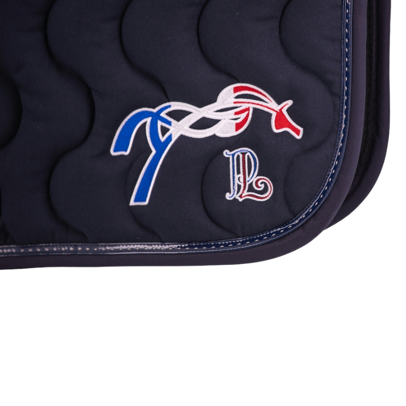 Pénélope - Tapis de selle classique marine Team marine logo bleu/ blanc/ rouge