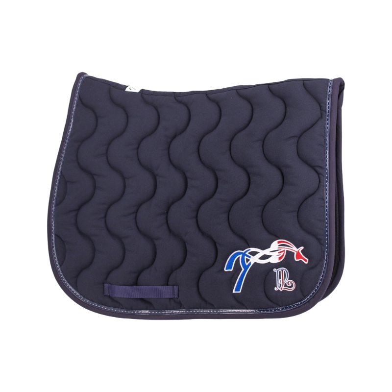 Pénélope - Tapis de selle classique marine Team marine logo bleu/ blanc/ rouge