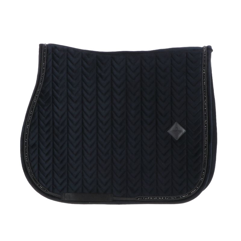 Kentucky Horsewear - Tapis de selle Velvet Pearls jumping noir | - Ohlala