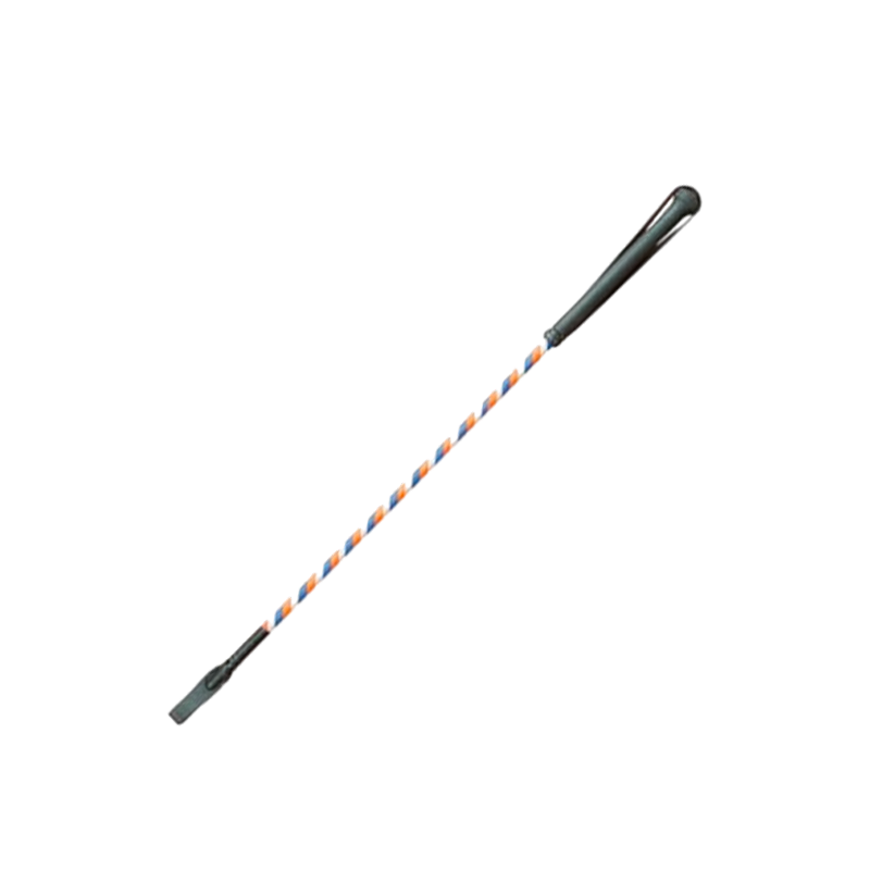 TdeT - Blue/orange silver ribbon whip