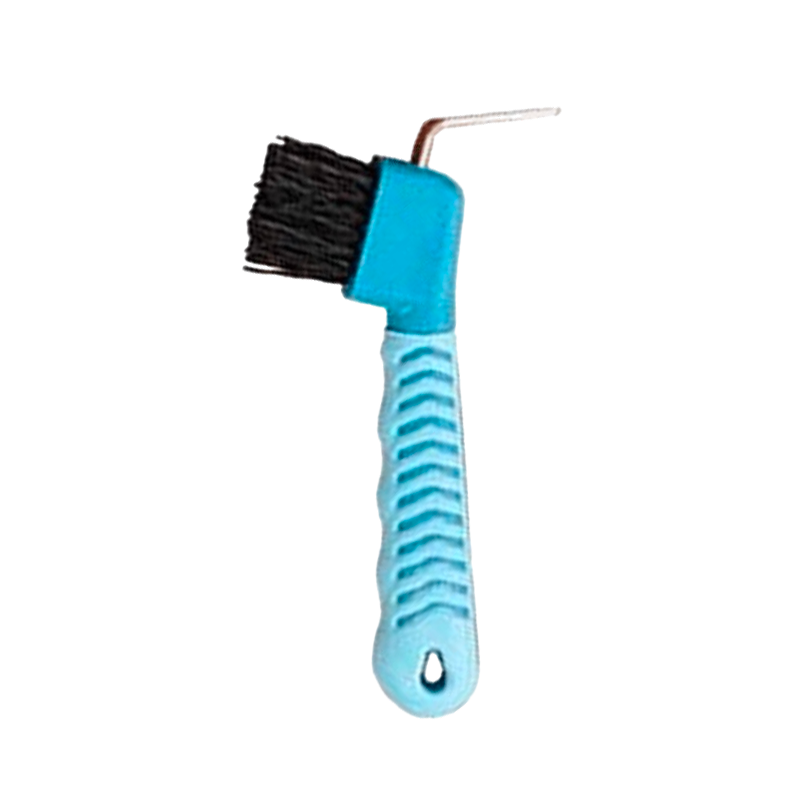 TdeT - Two-tone turquoise/sky blue brush hoof pick