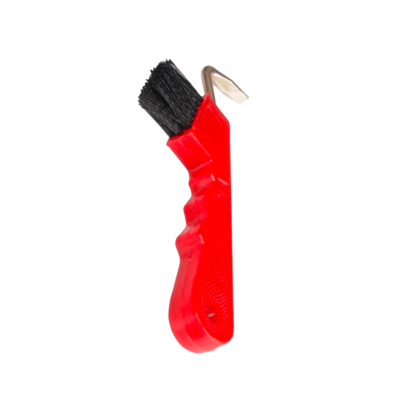 TdeT - Red brush hoof pick