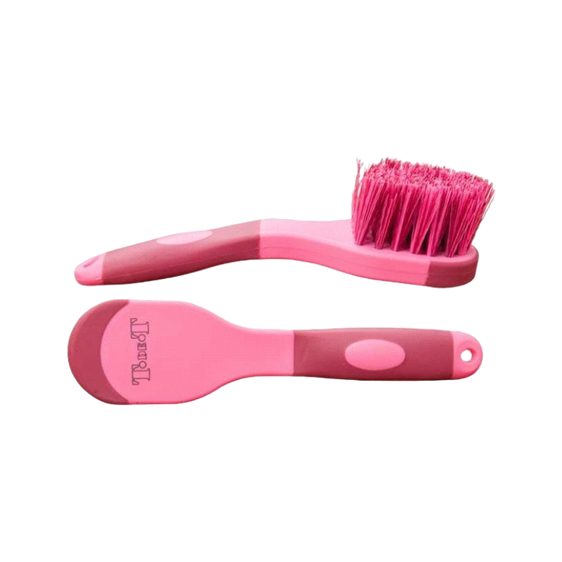 TdeT - Brosse à pieds bicolore bordeaux/rose