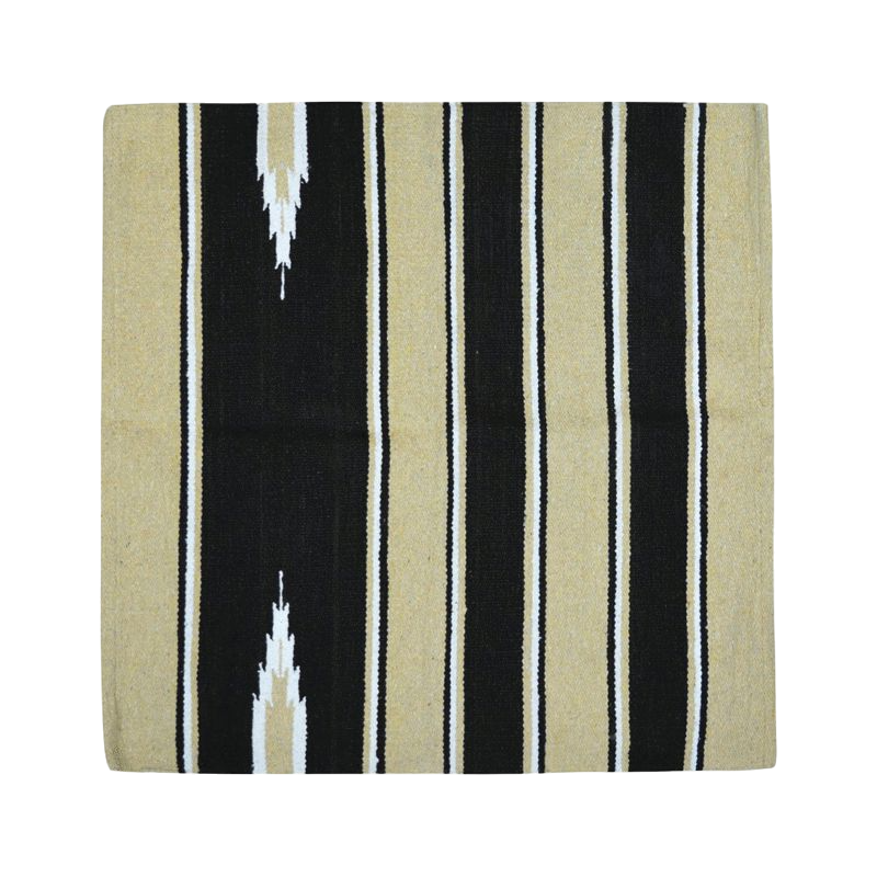 Westride - Tapis navajo coton/ acrylique beige/ noir
