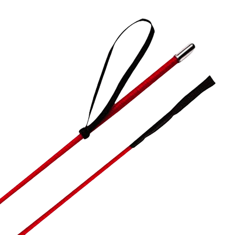 Whip&Go - Cravache fibre de verre et nylon tressé rouge 61 cm