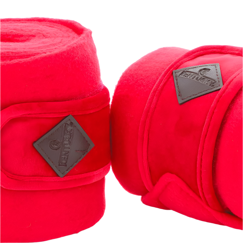 Kentucky Horsewear - Bandes de polo velvet rouge (x4)