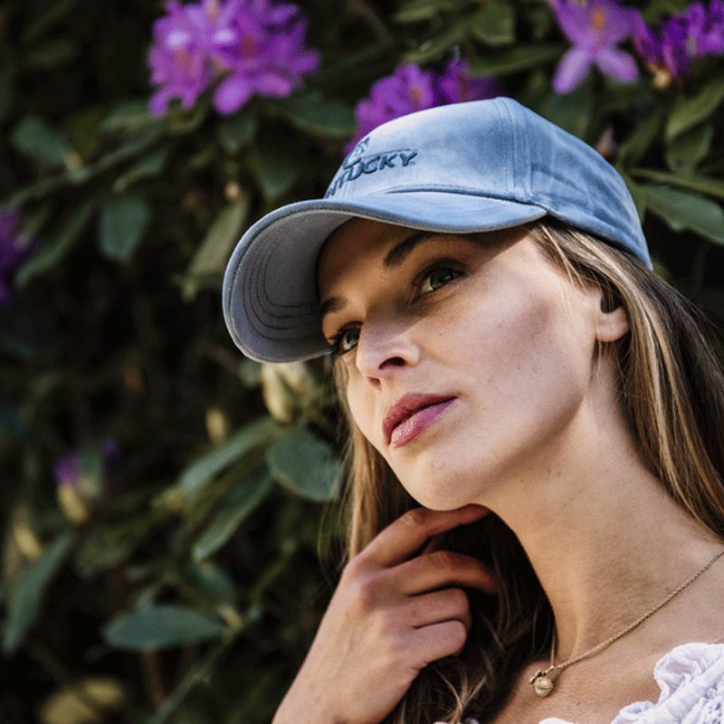 Kentucky Horsewear - Casquette Velvet bleu ciel | - Ohlala