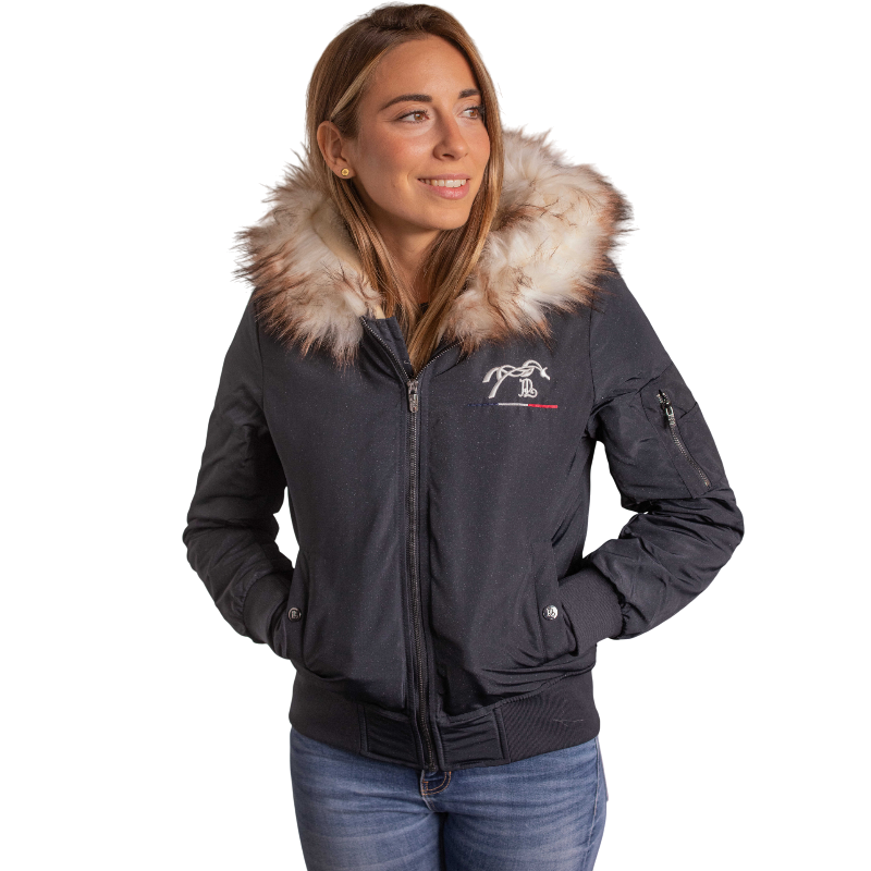 Pénélope - Bombers femme Lyon noir glitter | - Ohlala