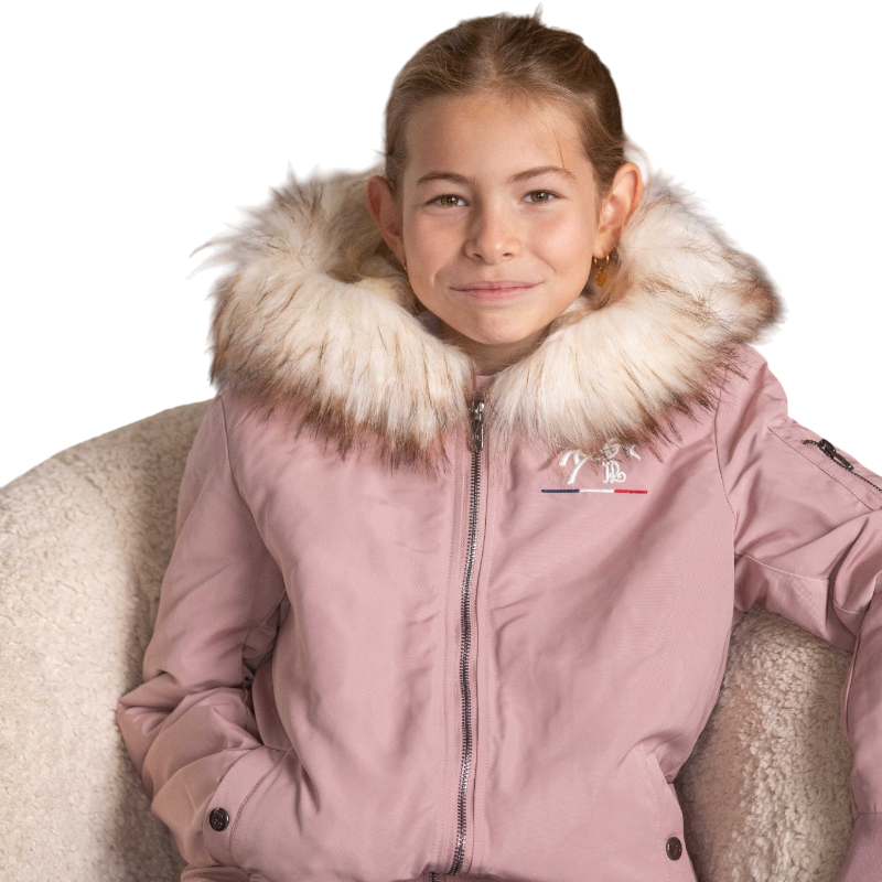 Eden by Pénélope - Bombers à capuche enfant Lyon rose poudré | - Ohlala