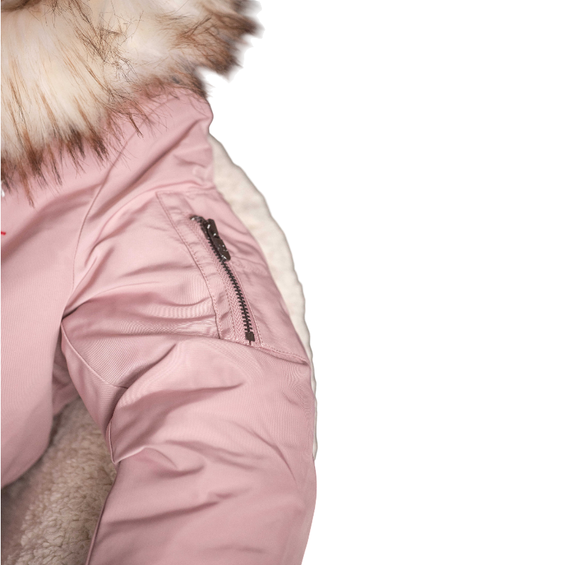 Eden by Pénélope - Bombers à capuche enfant Lyon rose poudré | - Ohlala