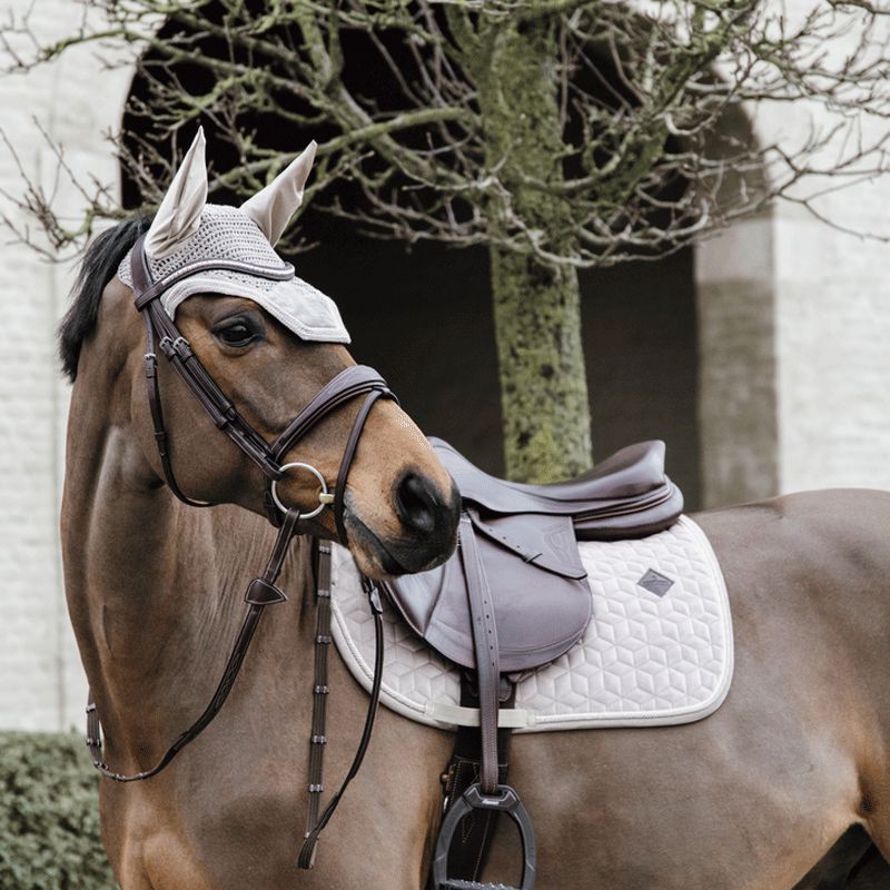 Kentucky Horsewear - Bonnet Wellington basic velvet beige | - Ohlala