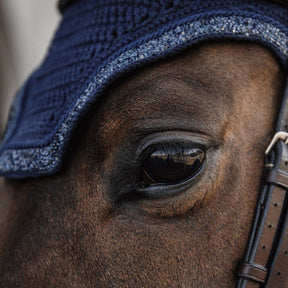 Kentucky Horsewear - Bonnet pour cheval Wellington Glitter Stone marine | - Ohlala