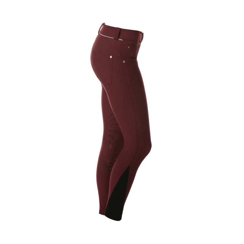 Flags & Cup - Pantalon d'équitation femme Push up Bordeaux