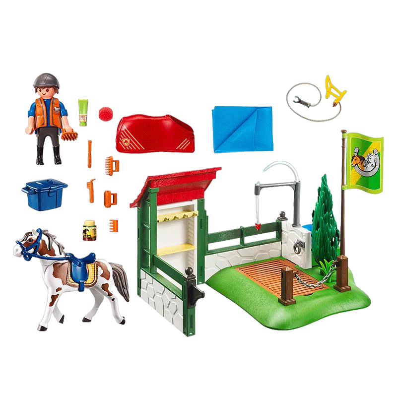 Playmobil - Box de lavage pour chevaux | - Ohlala