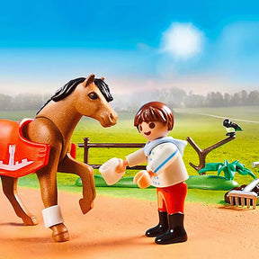 Playmobil - Cavalier et poney Connemara | - Ohlala