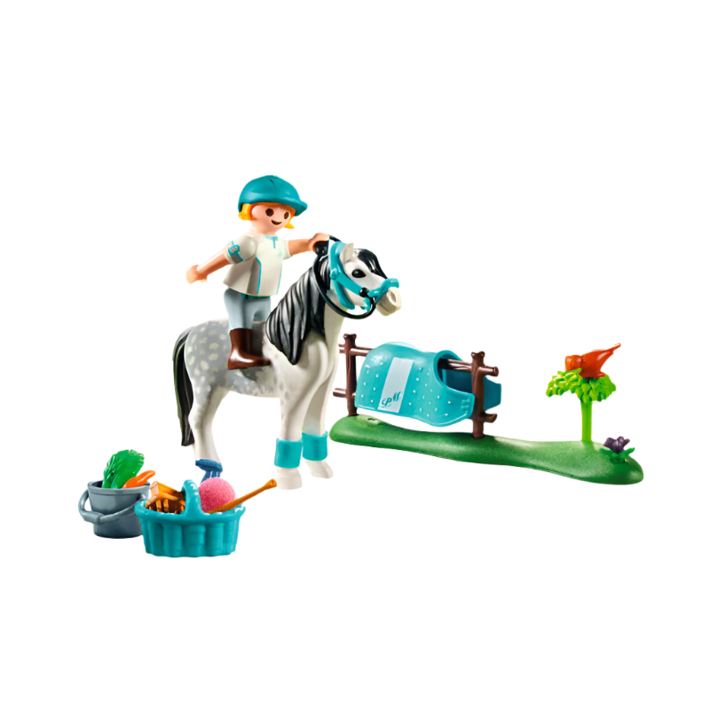 Playmobil - Cavalière avec poney gris