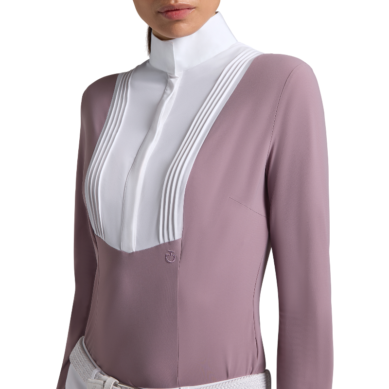 Cavalleria Toscana - Polo de concours manches longues femme Americain lilas | - Ohlala