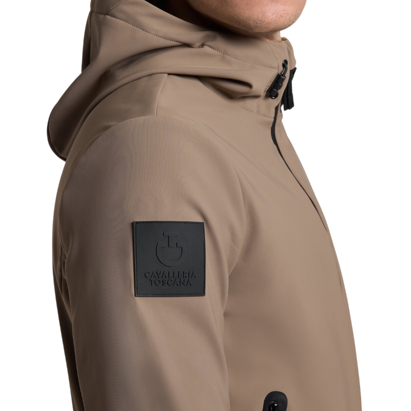 Cavalleria Toscana - Veste softshell thermique à capuche homme Performance noisette | - Ohlala