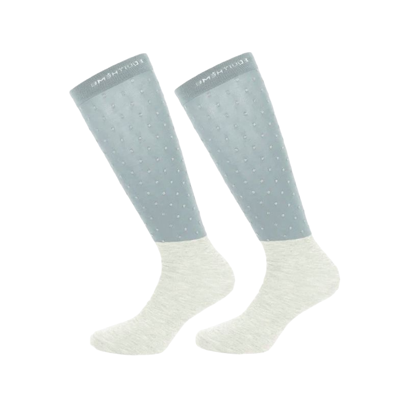 Equithème - Chaussettes Dotgrip gris (x1) | - Ohlala