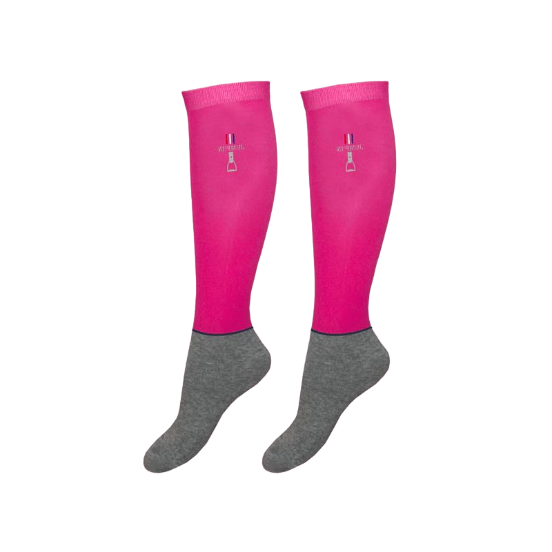 Jump'In - Chaussettes d'équitation lycra fushia (x2) | - Ohlala