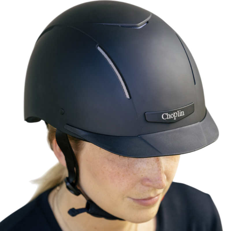 Choplin - Casque d'équitation Plume noir mat | - Ohlala