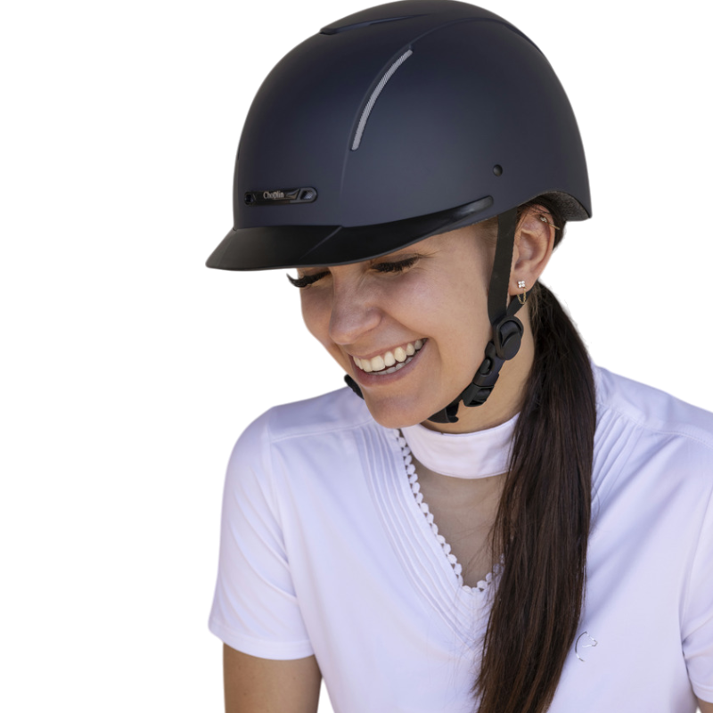 Choplin - Casque d'équitation Plume noir mat | - Ohlala