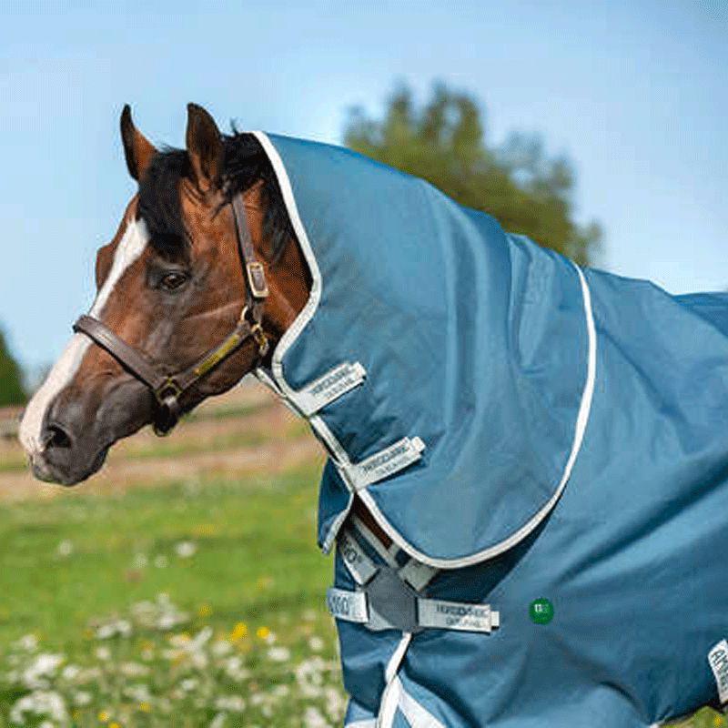 Horseware - Couverture d'extérieur Amigo Ameco bleu/ gris 100g | - Ohlala