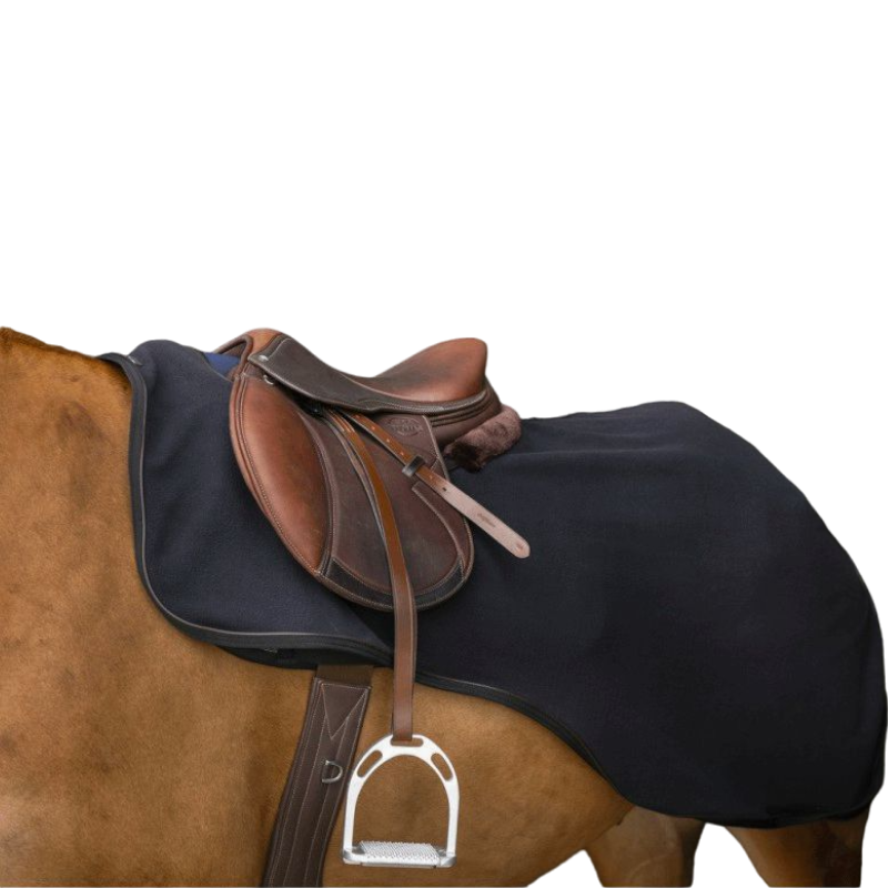 Equithème - Couvre-reins polaire Teddy noir | - Ohlala