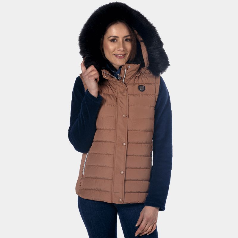 Flags & Cup - Gilet sans manche femme Kenora moka | - Ohlala