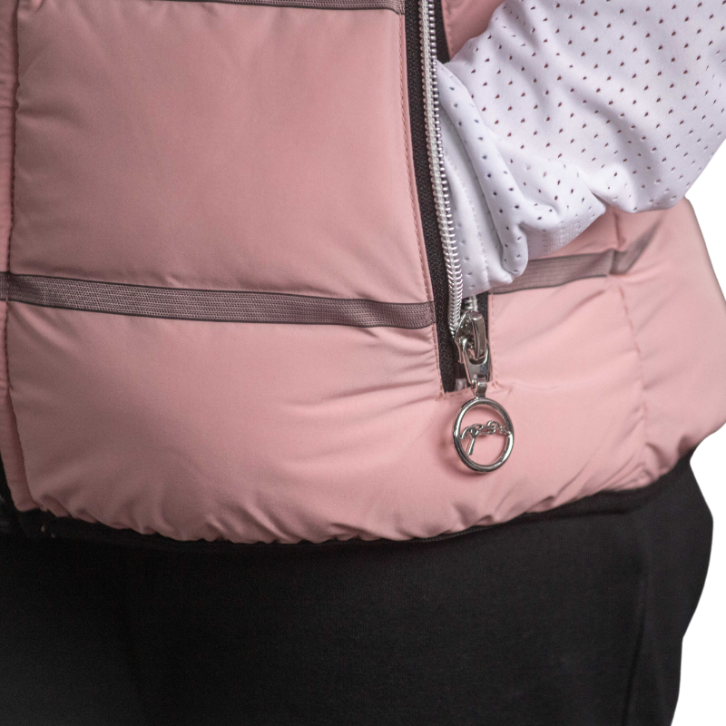 Eden by Pénélope - Doudoune sans manches enfant Anouck rose poudré | - Ohlala