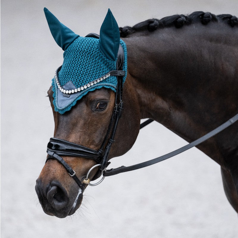 Equestrian Stockholm - Bonnet pour chevaux Teal Blue | - Ohlala