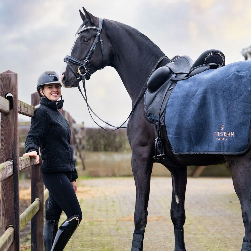 Equestrian Stockholm - Carré polaire Heavy Fleece dark ocean | - Ohlala