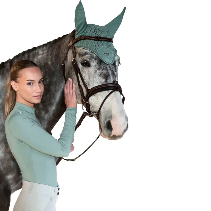 Equestrian Stockholm - Bonnet pour chevaux Modern Mint Green | - Ohlala