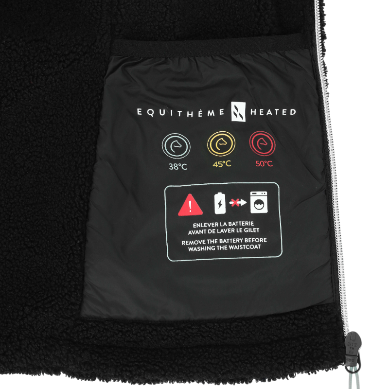 Equithème - Gilet polaire sans manches chauffant femme Valery noir | - Ohlala
