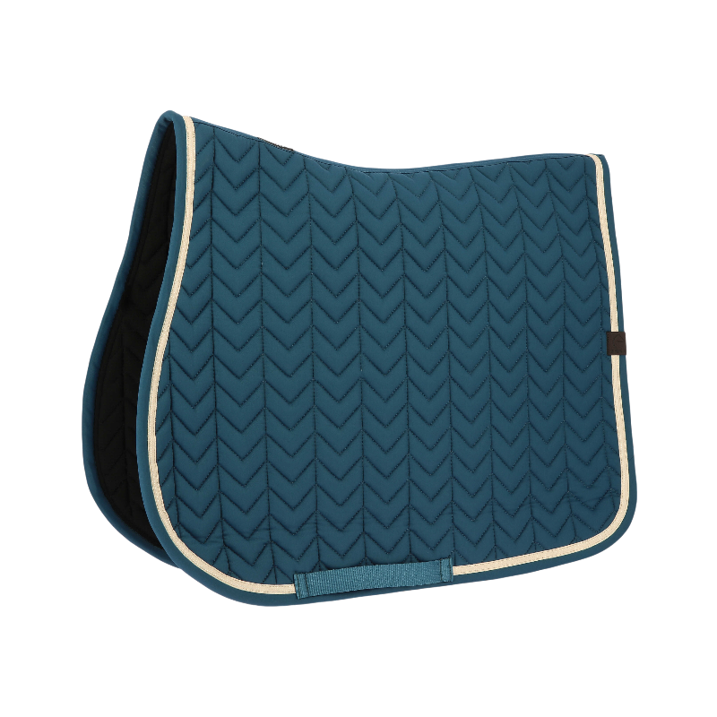 Equithème - Tapis de selle Softypop bleu pétrole | - Ohlala