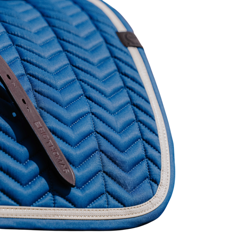 Equithème - Tapis de selle Softypop bleu pétrole | - Ohlala