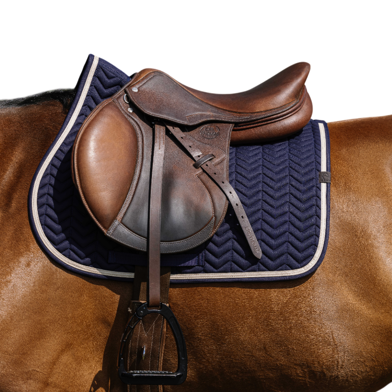Equithème - Tapis de selle Softypop marine | - Ohlala