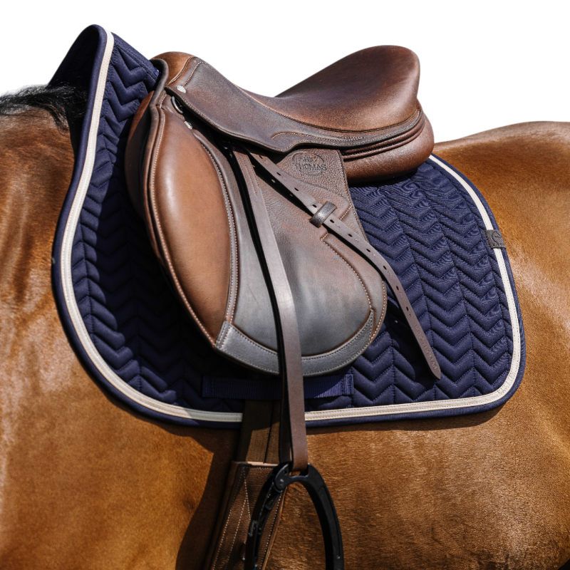 Equithème - Tapis de selle Softypop marine | - Ohlala