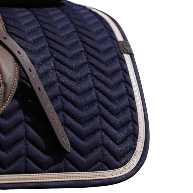 Equithème - Tapis de selle Softypop marine | - Ohlala