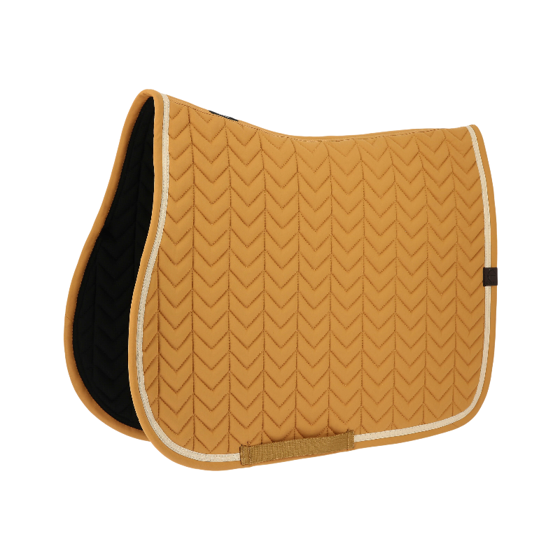 Equithème - Tapis de selle Softypop moutarde | - Ohlala