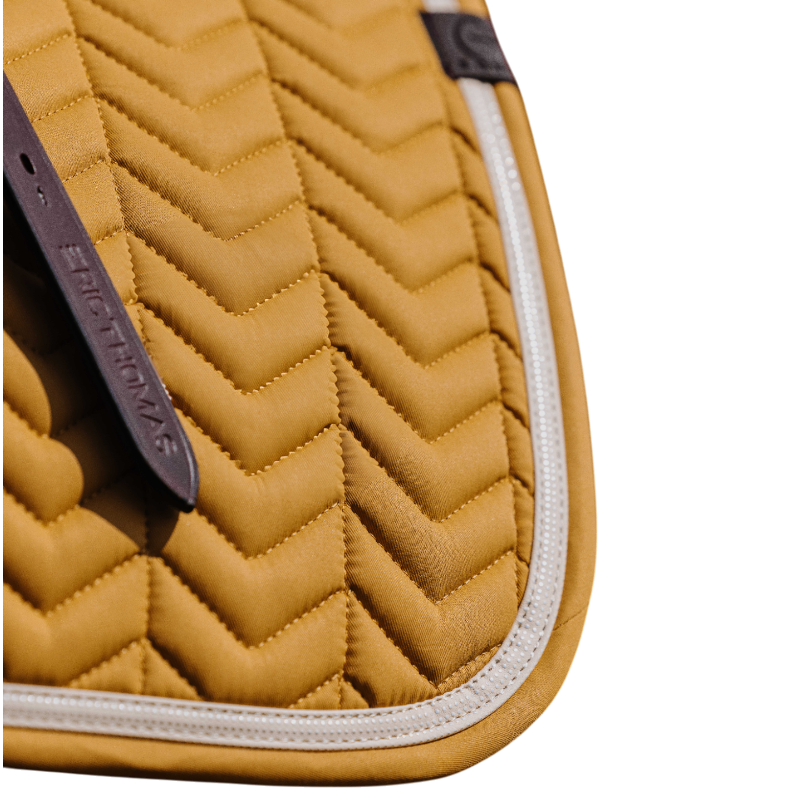 Equithème - Tapis de selle Softypop moutarde | - Ohlala