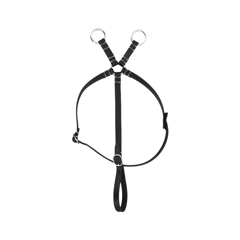 Equithème - Martingale pour mini poney noir | - Ohlala