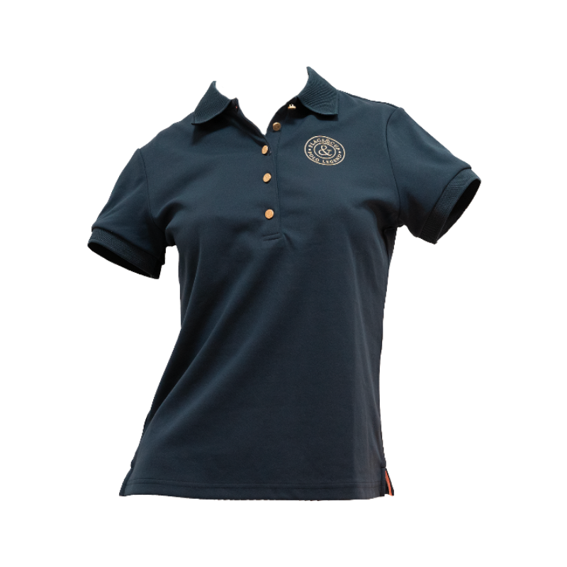 Flags & Cup - Polo piqué manches courtes femme Anzia marine | - Ohlala