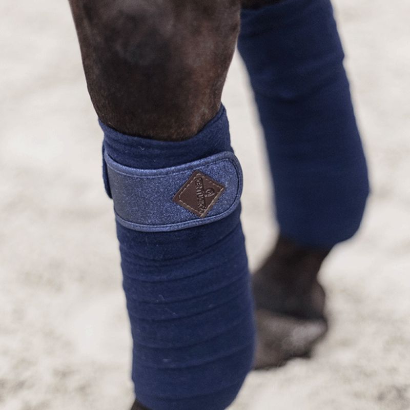 Kentucky Horsewear - Bandes de polo Glitter marine (x4) | - Ohlala