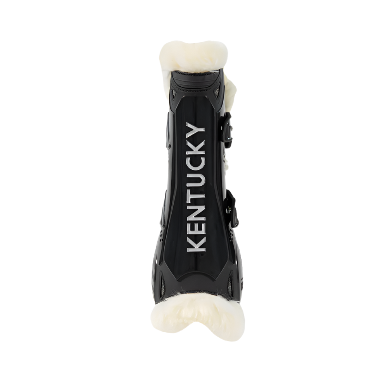 Kentucky Horsewear - Guêtres ouvertes velcro mouton vegan noir x2