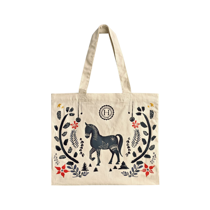 Harcour - Kerst totebag Gwapa naturel/ blauw 